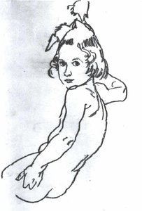 Girl Nude by Egon Schiele